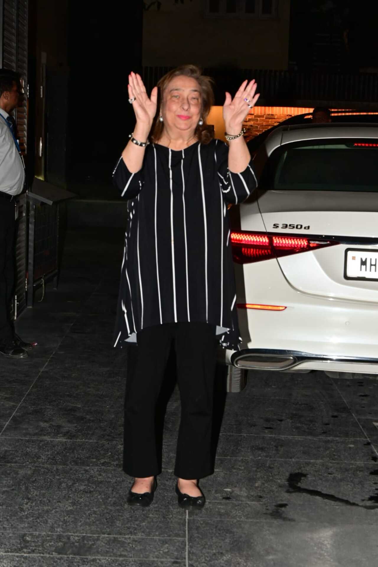 Babita Kapoor was spotted attending the special screening of Daadi Ki Shaadi on Tuesday.